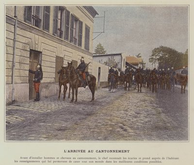 Ankomst till kantonen (färgad bild) av (after) French Photographer
