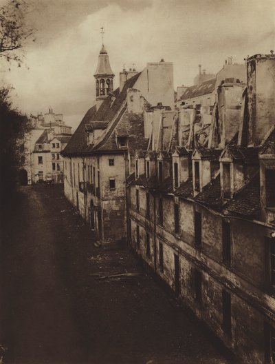 Interiören på Hospice des Menages 1868 (s/v foto) av (after) French Photographer