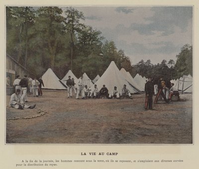 Camp Life (färgad bild) av (after) French Photographer