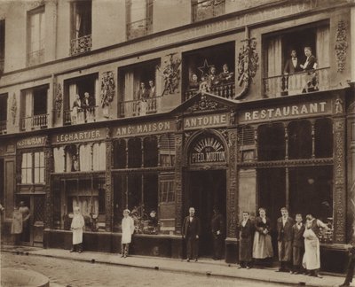 Restaurangen Pied-de-Mouton, rue Vauvilliers (s/v foto) av (after) French Photographer