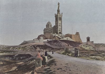 Marseille, Our Lady of the Guard (färgad bild) av (after) French Photographer