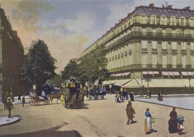 Paris, Les Boulevards (färgad bild) av (after) French Photographer