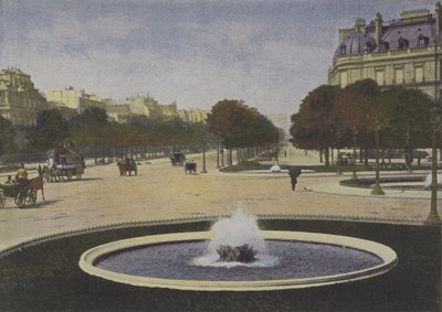 Paris, Rond-Point des Champs-Elysees (färgad bild) av (after) French Photographer