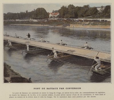 Bridge of Boats by Conversion (färgad bild) av (after) French Photographer