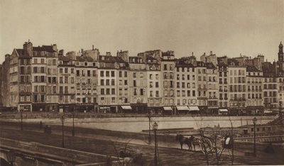 Quai Le Pelletier cirka 1855, nu en del av Quai de Gesvres (s/v foto) av (after) French Photographer