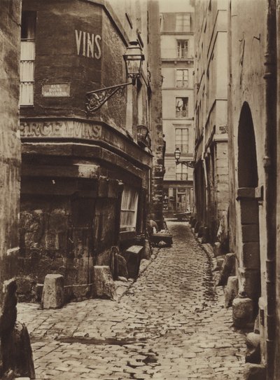 Rue Glatigny 1865, tagen från sidan av kajen (s/v foto) av (after) French Photographer