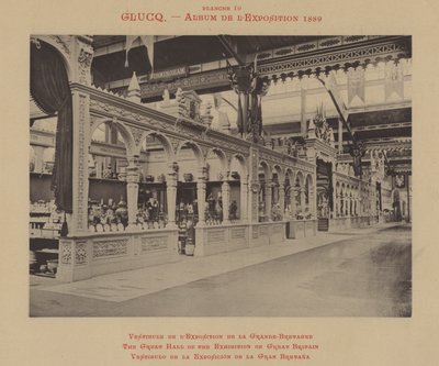 The Great Hall of the Exhibition of Great Britain (s/v foto) av (after) French Photographer