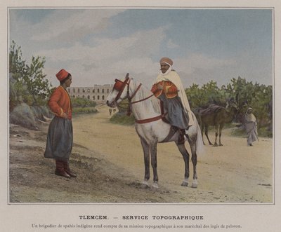 Tlemcen, Topographic Service (färgat foto) av (after) French Photographer