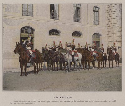 Trompetter (färgad bild) av (after) French Photographer