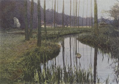 Vaux de Cernay, Le Ruisseau (färgad bild) av (after) French Photographer