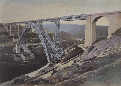 Garabit Viaduct (färgad bild) av (after) French Photographer