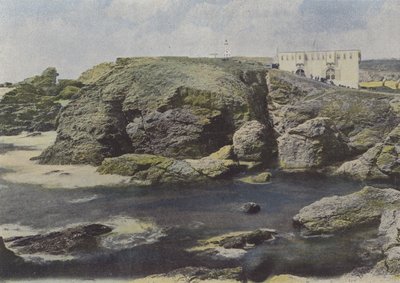 Gammalt fort vid Pointe des Poulains, i Belle-Ile (färgat foto) av (after) French Photographer