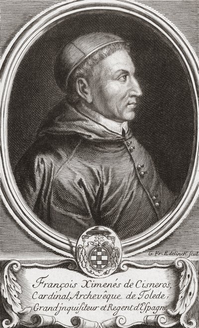 Francisco Jiménez de Cisneros. Porträtt av (after) French School
