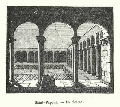 Saint-Papoul, Klostret (gravyr) av (after) French School