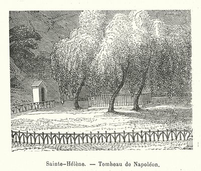 Sainte-Helene, Napoleons grav (gravyr) av (after) French School