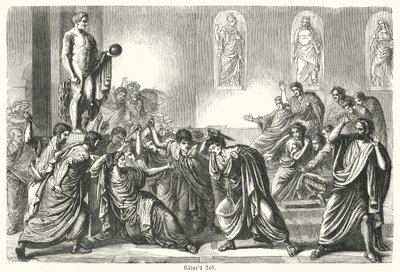 Mordet på Julius Caesar (gravyr) av (after) German School