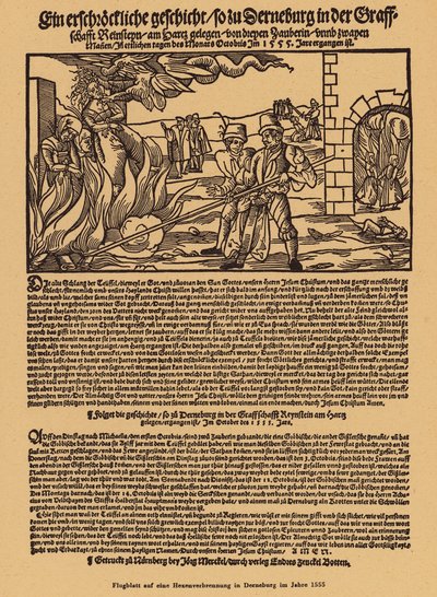 Häxbränning i Derneburg, Tyskland av (after) German School