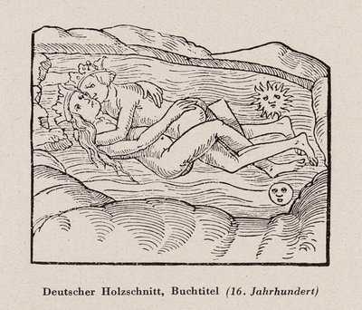 Kung och drottning i sexuellt umgänge (träsnitt) av (after) German School