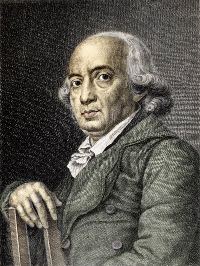 Porträtt av Johann Gottfried von Herder Tysk poet och filosof - Porträtt av den tyska författaren och filosofen Johann Gottfried Herder (1744-1803) - Gravyr Privat samling av (after) German School