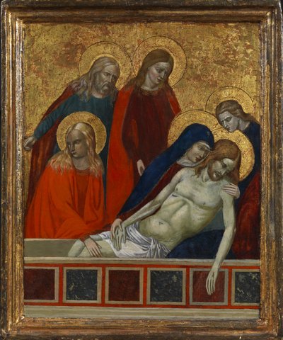 Kristi gravläggning, möjligen 1800-talet (tempera på panel) av (after) Italian School
