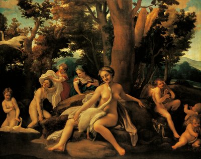 Leda av (c.1489 1534) Correggio