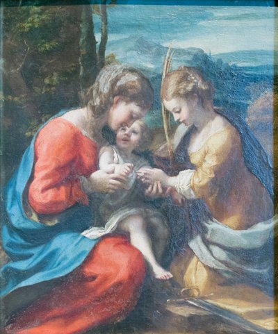 Mystische Hochzeit der Heiligen Katharina von (c.1489-1534) Correggio