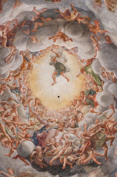 The Assumption of the Virgin, detalj av 3660852 av (c.1489 1534) Correggio