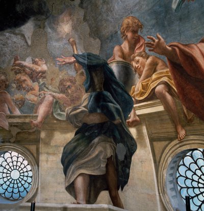 Apostel, detalj från The Assumption of the Virgin av (c.1489 1534) Correggio