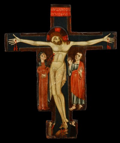 Krucifix, sent 1200-tal (tempera på panel) av (studio) Master of the Magdalene Altarpiece
