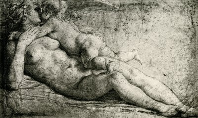 Venus och Amor av 1509-66 Daniele da Volterra