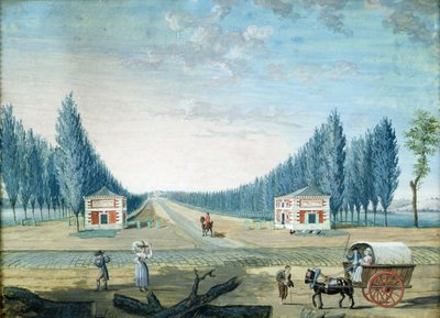 Ingången till Parc du Raincy, ca 1754-93 av 1717 1806 Carmontelle