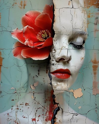 Broken Sleeping Beauty online Canvas Konsttryck  väggporträtt till salu av F. Abderrahim