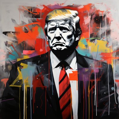 Donald trump graffiti  gatukonst teckning, online, affisch tryck kvalitet av F. Abderrahim