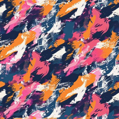 Färgglada abstrakta penseldrag, abstrakt texturmönster, vägginramad design av F. Abderrahim