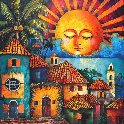 Sankt Katarina under solen, Modern väggdekoration | print on demand av F. Abderrahim
