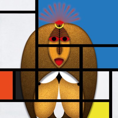 Lockdown (XV) - (aus der Serie Animal Rationale) av Alexander Eibach