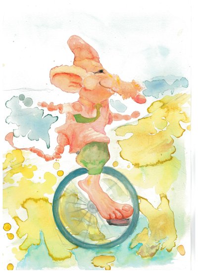 Råtta på cykel av Phantalis