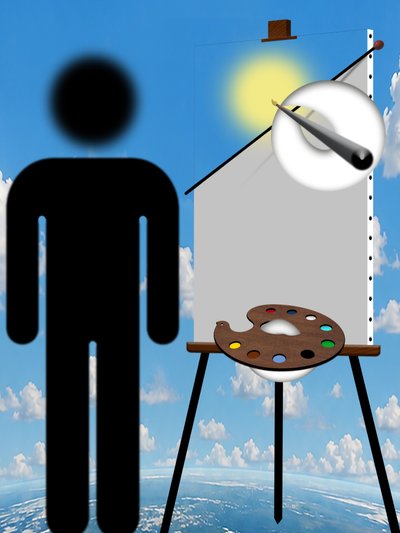 Målare och modell (II) av Alexander Eibach