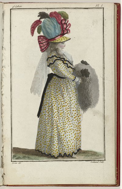 Cabinet des Modes eller Les Modes Nouvelles, 15 mars 1786, pl. jag av A.B. Duhamel