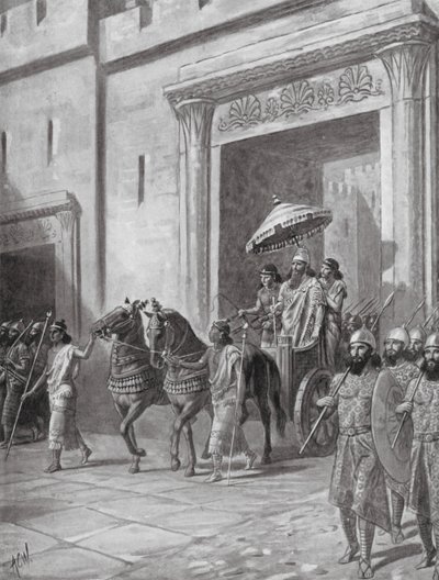 Erkännandet av Esarhaddon som kung i Nineveh (lito) av A.C. Weatherstone