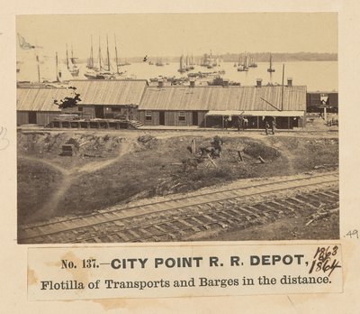 City Point Järnvägsdepå av A.J. Russell
