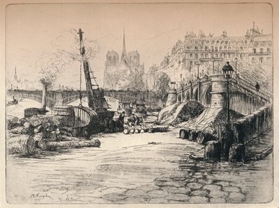 Notre Dame och Quai de Bethune, 1915 av AR Kempken