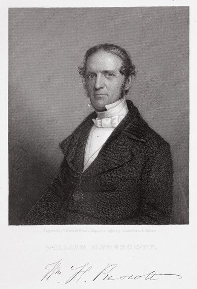 William Hickling Prescott, graverad av Thomas B. Welch (1814-74) efter en daguerreotypi av A.S. and Hawes, J. Southworth