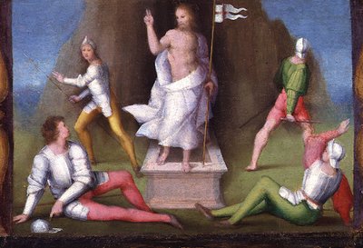 Uppståndelsen - detalj av en predella av A.  Piccinelli