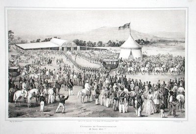 Kröning av general Faustin Soulouque (ca 1785-1867) till Haitis kejsare av A. (after) Hartmann