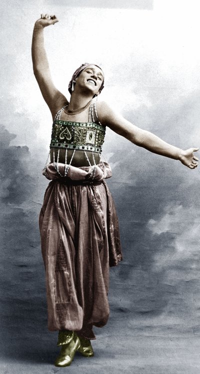 Vaslav Nijinsky i kostym för Sheherazade av A. Bert