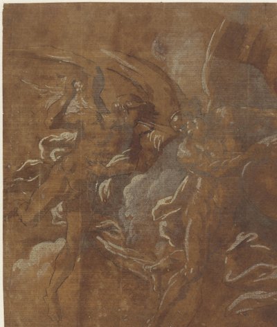 Två bevingade män av A. Carracci (attributed to)