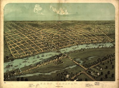 East Saginaw, Michigan, 1867 LOC 80691360 av A.; Chicago Lithographing Co. Ruger