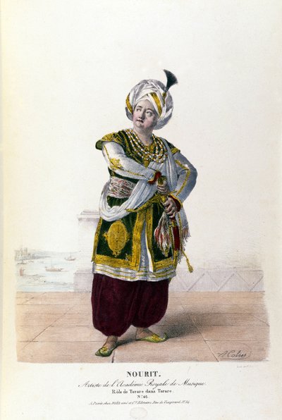 Adolphe Nourit i operan Tarare av Antonio Salieri (1750 - 1825). av A. Colin