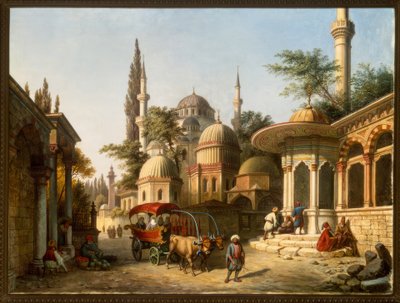 Utsikt över en moské i Istanbul av A. Finke